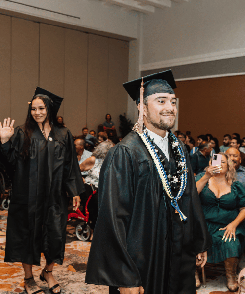CalMU graduates processing into commencement ceremony