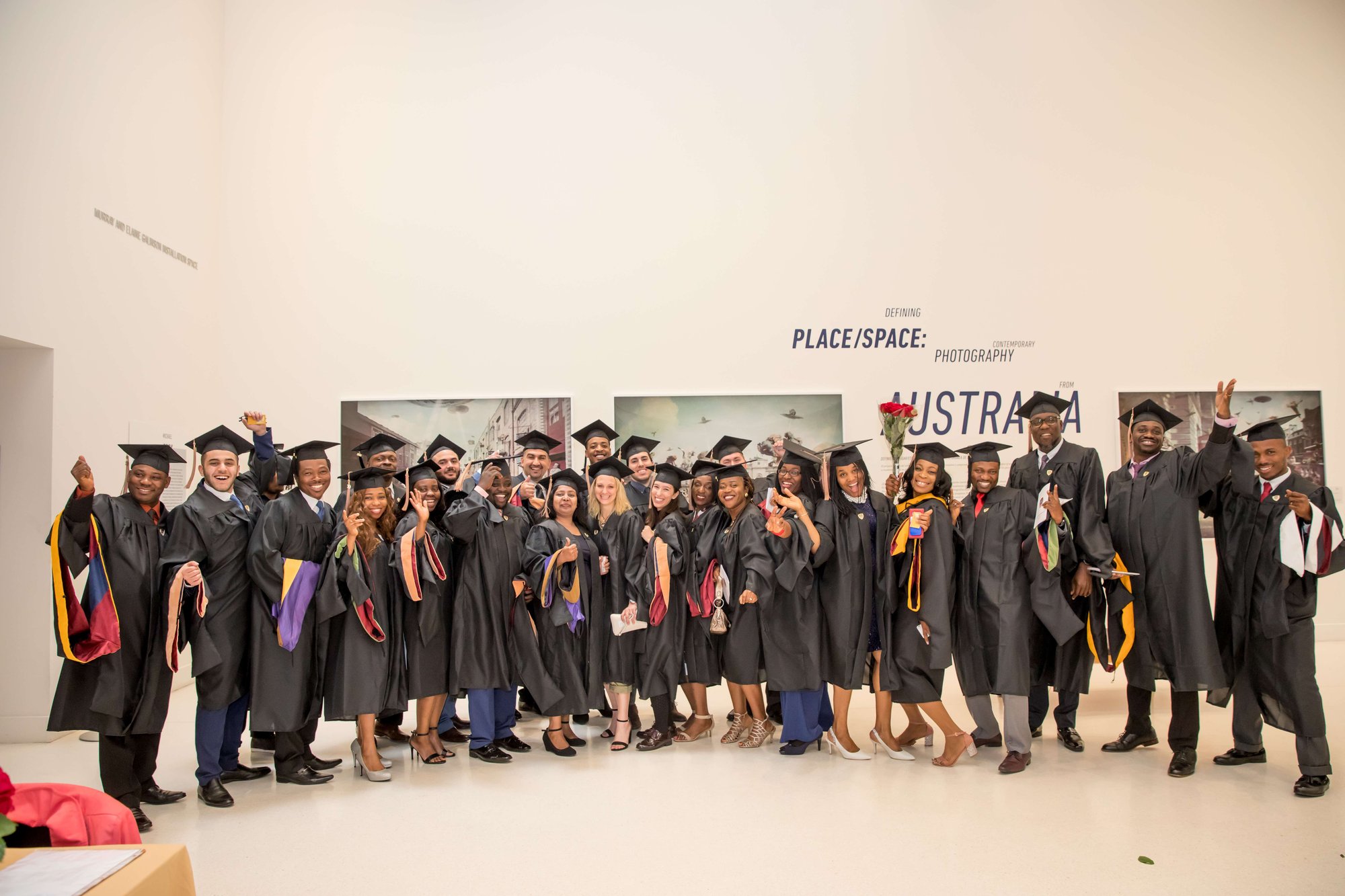 CalMU graduating class celebrating at commencement ceremony