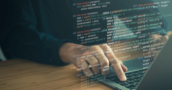 Computer information systems professional working with code and data