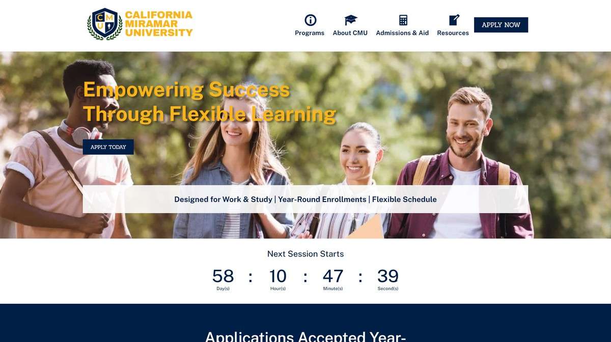 California Miramar University is Excited to Announce the Launch of Our New Website!